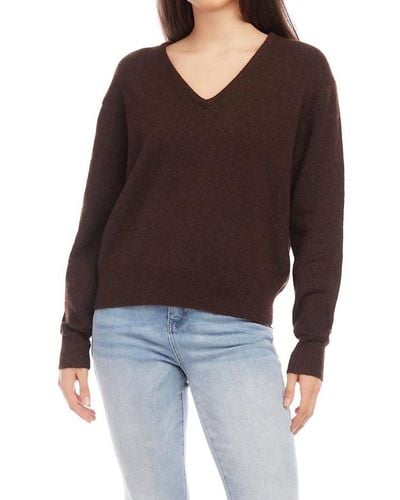 Karen Kane V-neck Sweater - Black