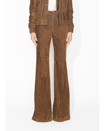 Adam Lippes Flare Pant In Corduroy - Brown