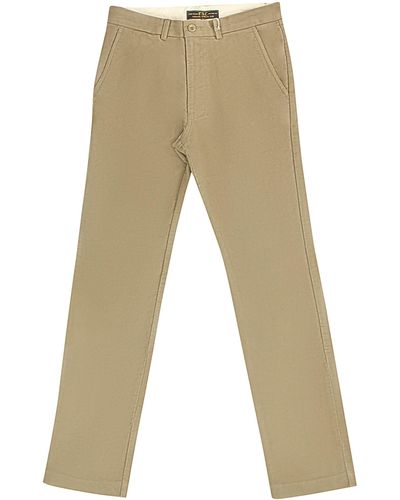 Freemans Sporting Club Moleskin Cotton Pants - Natural