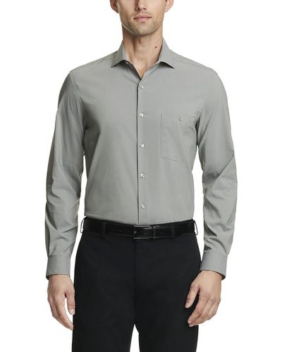Van Heusen Button-down Slim Fit Dress Shirt - Gray