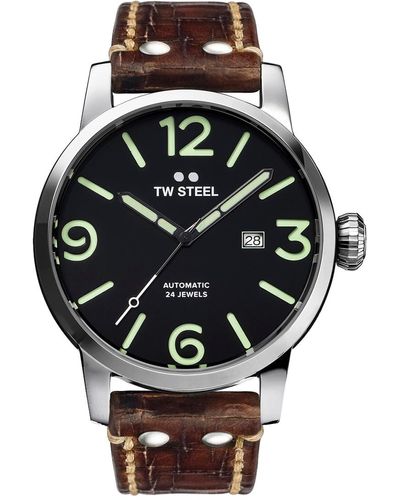 TW Steel 48mm Automatic Watch - Black