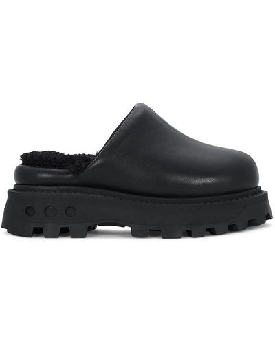 Simon Miller F2379052 Round Toe Chunky Heel Platform Sandals - Black