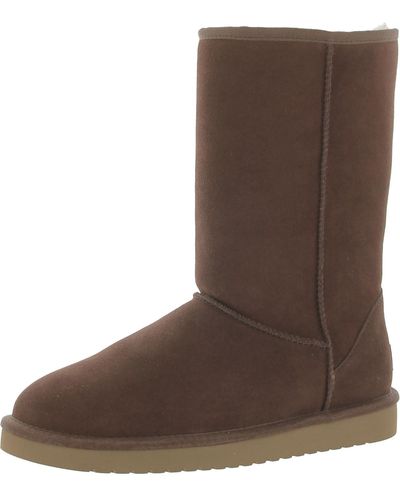 Koolaburra Suede Knee-high Casual Boots - Brown