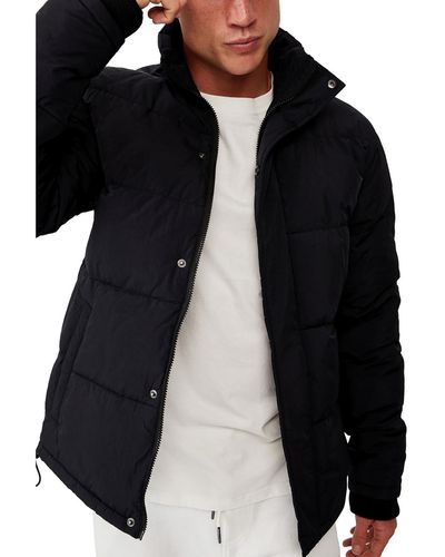 Cotton On Quilted Cold Weather Puffer Jacket - Black