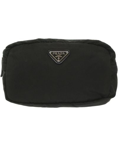 Prada Tessuto Synthetic Clutch Bag (pre-owned) - Black