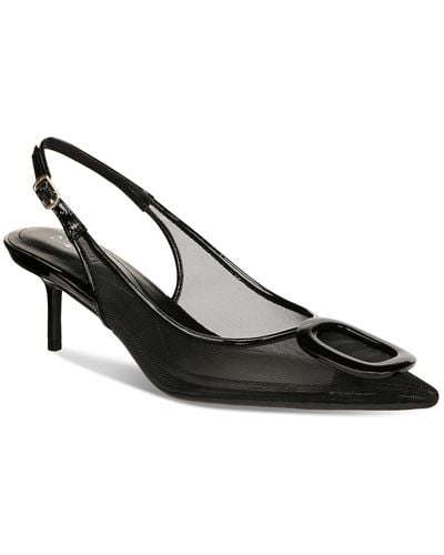 Alfani Marsella Embellished Pointed Toe Slingback Heels - Black