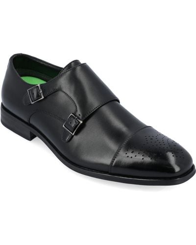 Vance Co. Atticus Faux Leather Square Toe Loafers - Black