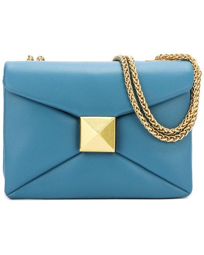 Tiffany & Fred Paris Soft Smooth Leather Shoulder Bag - Blue