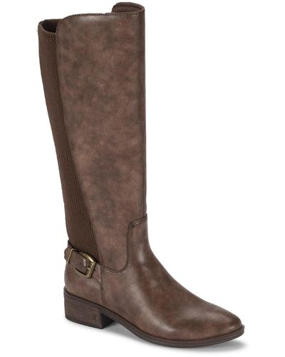 BareTraps Mckayla Faux Leather Wide Calf Knee-high Boots - Brown