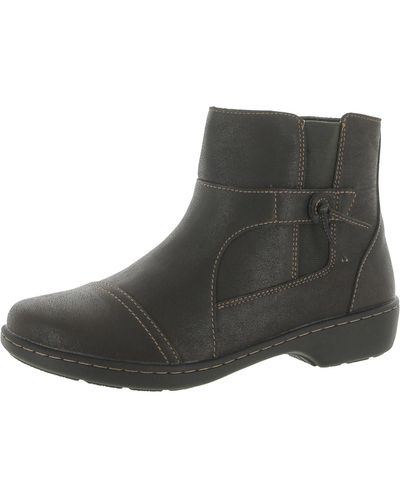 Eastland Bella Faux Leather Ankle Booties - Gray