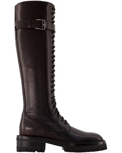 Ann Demeulemeester Lijsbet Boots - - Leather - Burgundy - Black