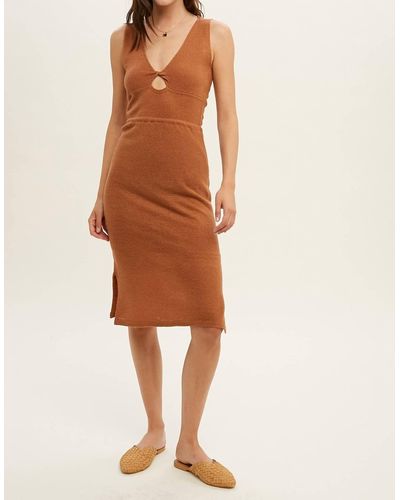 Wishlist Knit Midi Tank Dress - Natural