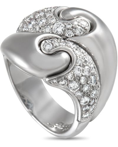 Marina B Onda Knot 18k White Gold 1.50 Ct Diamond Ring - Metallic