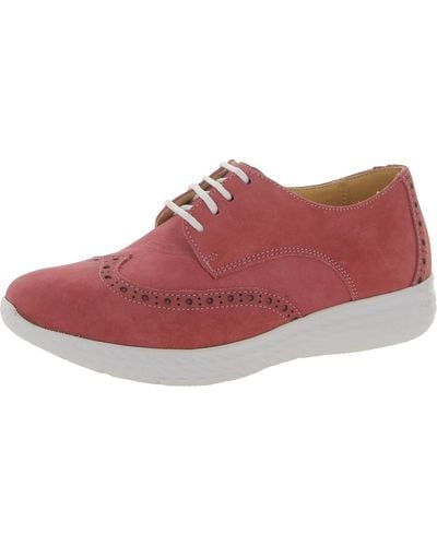 Driver Club USA Raleigh Leather Lace-up Oxfords - Red