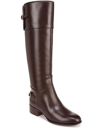 Franco Sarto Jazrin Leather Riding Knee-high Boots - Brown
