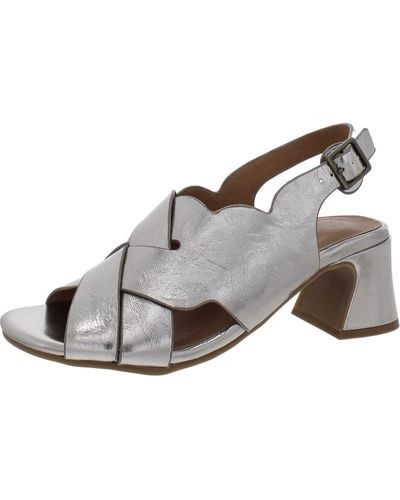Gentle Souls Ivy Leather Woven Slingback Sandals - White