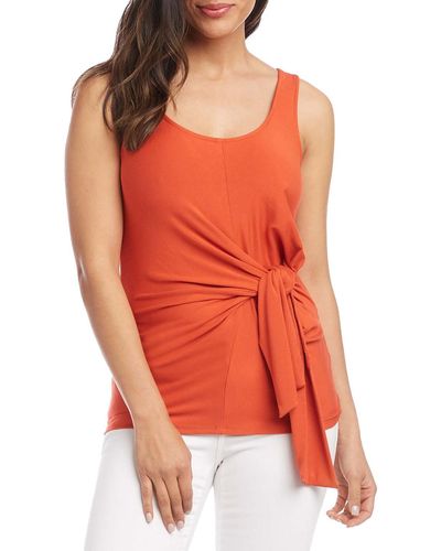 Karen Kane Casablanca Side Tie Tank Top - Orange