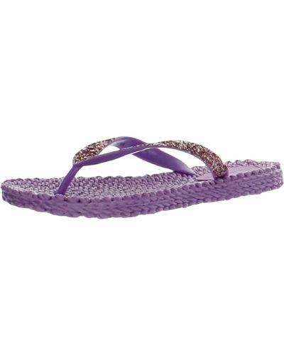 Ilse Jacobsen Cheerful Shimmer Casual Thong Sandals - Purple