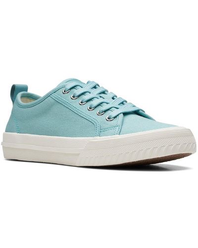 Clarks Roxby Lace Leather Lifestyle Casual And Fashion Sneakers - Blue