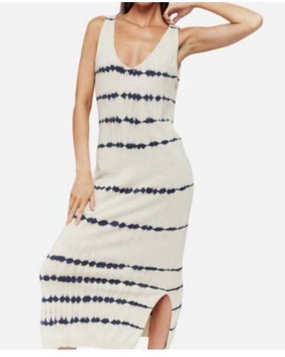 Brodie Cashmere Della Stripe Summer Dress - White