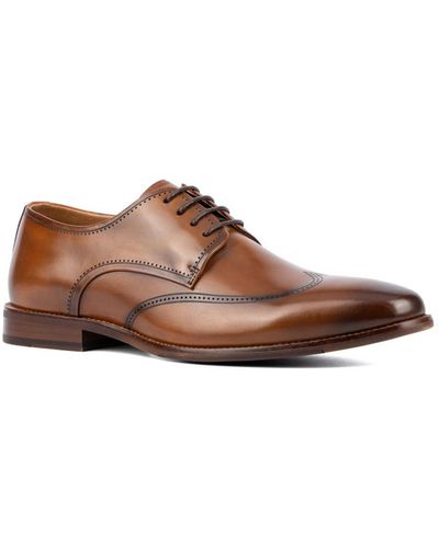 Vintage Foundry Leather Wingtip Oxfords - Brown