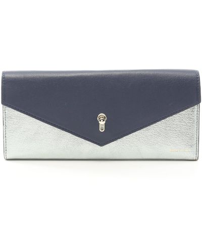 Paul Smith Bi-fold Long Wallet Leather Navy - Blue