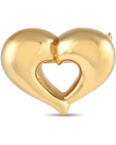 Van Cleef & Arpels 18k Yellow Heart Brooch - Metallic
