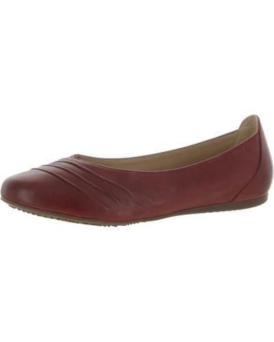 Softwalk Safi Slip On Leather Loafers - Purple