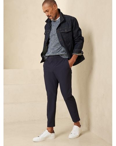 Banana Republic Factory Performance Tapered Pant - Blue