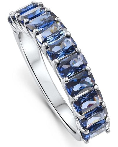 Pompeii3 2.50ct Blue Sapphire Wedding Anniversary Ring Stackable 14k Gold Band