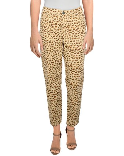 Style & Co. Animal Print Mid-rise Skinny Jeans - Yellow