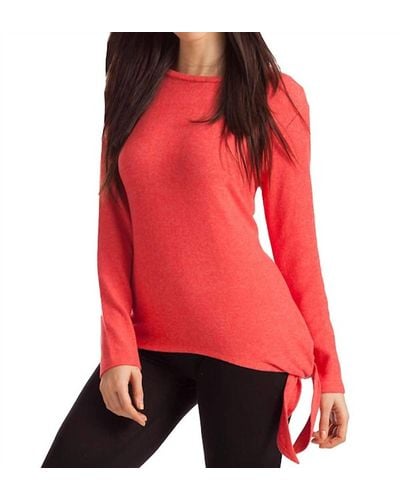 French Kyss Ellie Side Tie Kashmira Sweater - Red