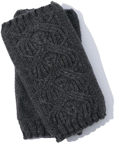 Echo Loopy Cable Hand-warmers In Charcoal - Black