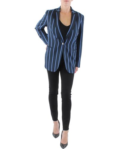 Anne Klein Suit Separate Office Wear One-button Blazer - Blue