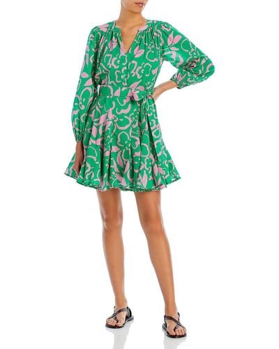 Velvet By Graham & Spencer Cotton Short Mini Dress - Green