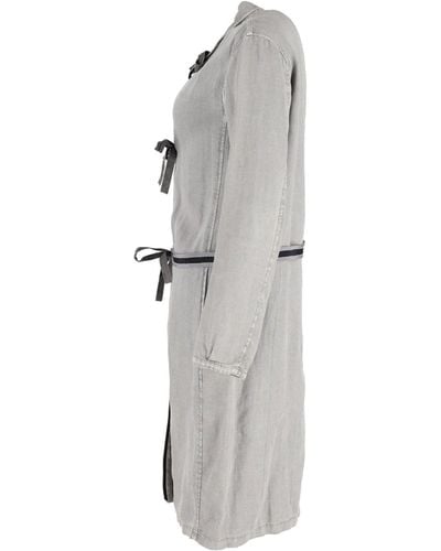 Prada Tie-fastening Coat - Gray