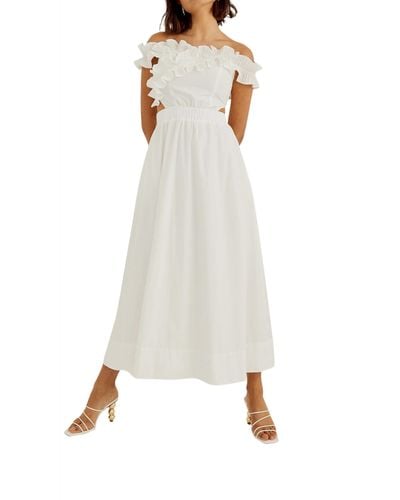 SOVERE Rapture Midi Dress - White