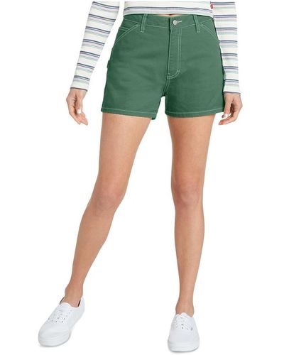 Dickies Carpenter Short High-rise Short Length Denim Shorts - Green