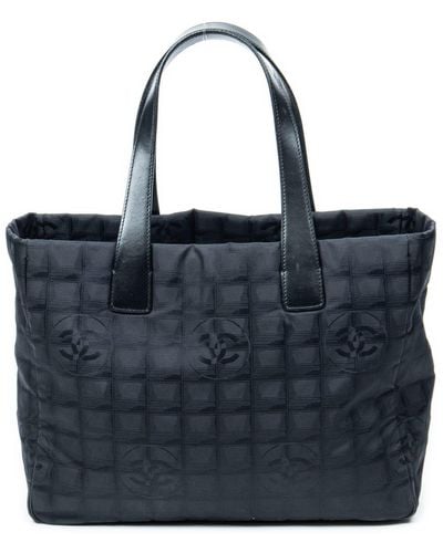 Chanel Travel Line Shopping Tote - Blue
