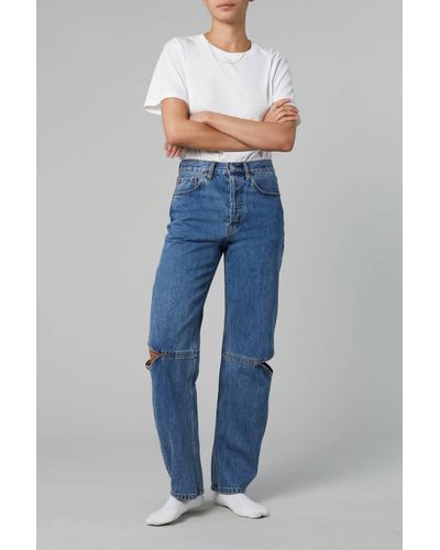 Still Here Cloud Rainbow Tate Crop Jeans