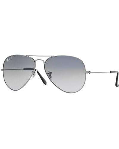 Ray-Ban 3025/58 Polarized Aviator Sunglasses - Black