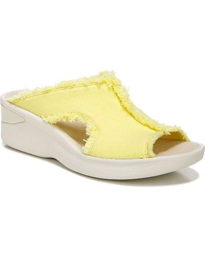 Bzees Serendipity Padded Insole Slip On Slide Sandals - Yellow