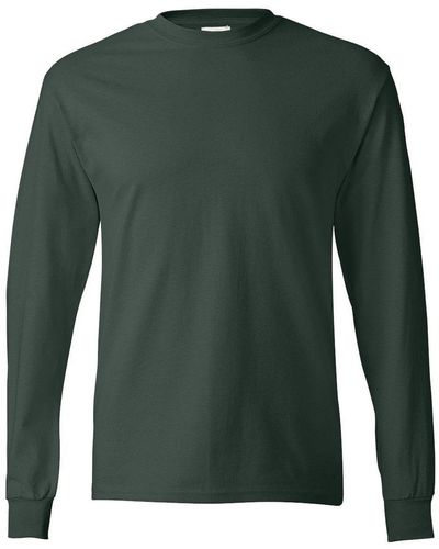 Hanes Authentic Long Sleeve T-shirt - Green