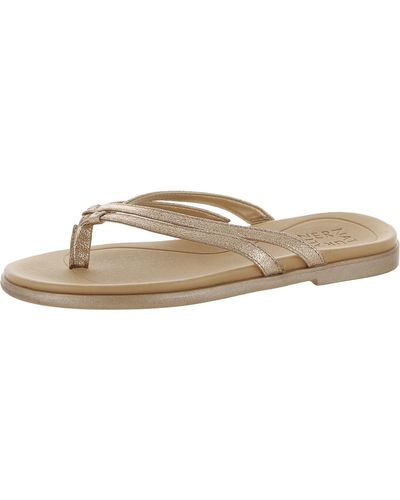 Naturalizer Daisy Studded Slip On Thong Sandals - Natural