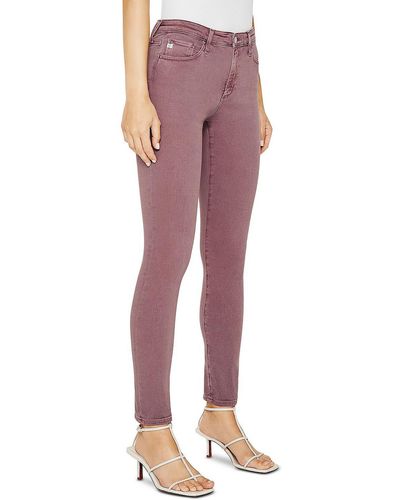 AG Jeans Denim Ankle Colored Skinny Jeans - Purple