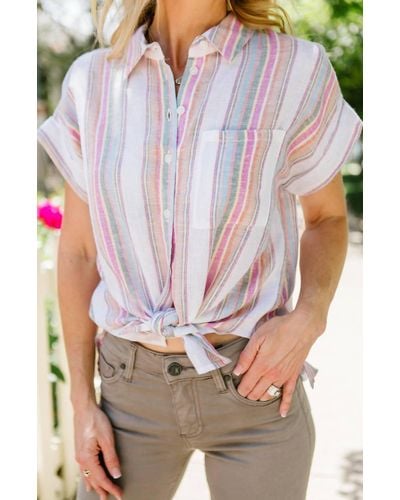 Velvet Heart Edison Button Up Shirt - Multicolor