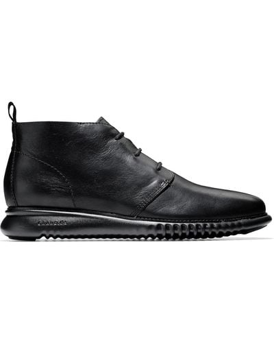 Cole Haan 2 Zerogrand Leather Lace Up Chukka Boots - Black