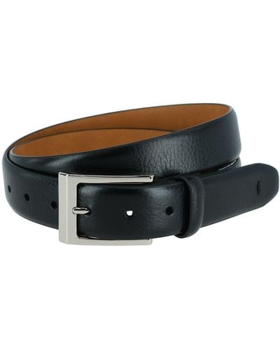 Trafalgar Pebble Grain Leather Belt - Black