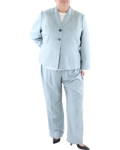 Le Suit Plus 2pc Office Pant Suit - Blue