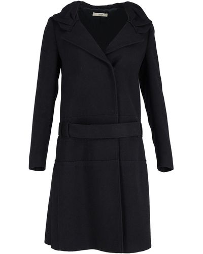 Prada Belted Coat - Black